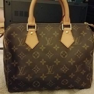 LV Designer Bag in Timeless LV Monogram Speedy 25